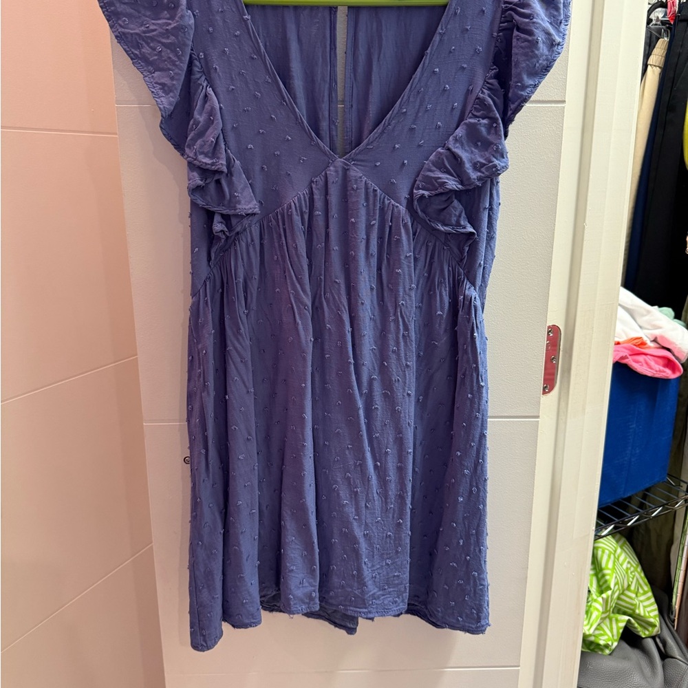Blue Blush Lavender Textured Dress